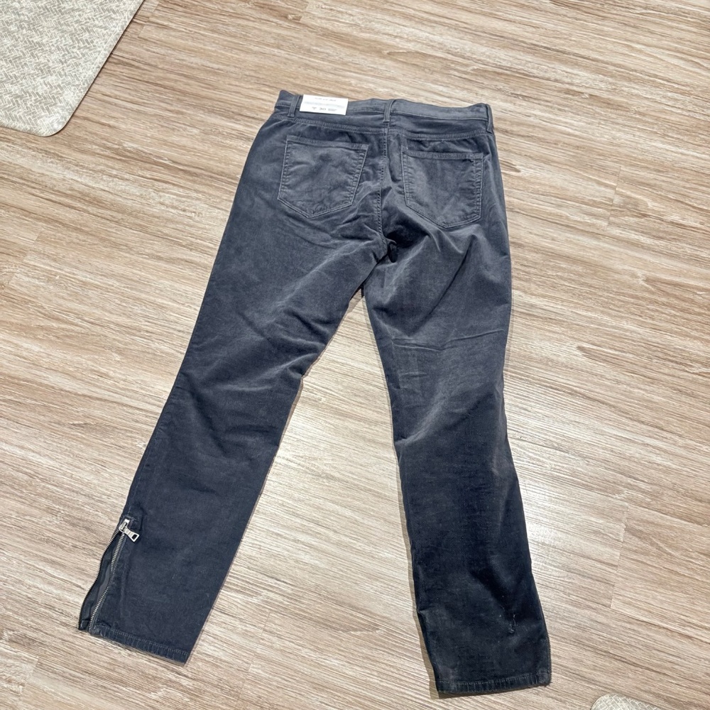 NWT Loft Charcoal Grey Velvet  Modern Skinny Jeans, Size 10 - Picture 5 of 5